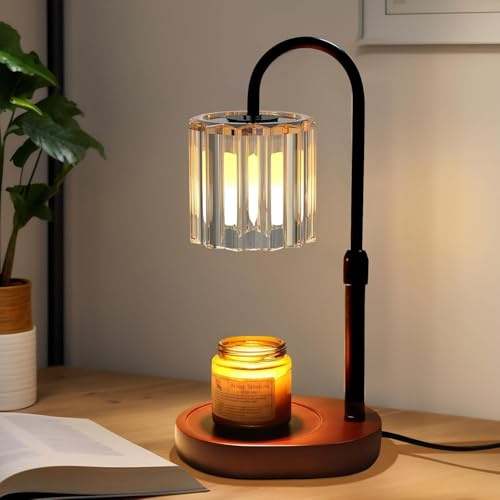 seenlast Ljusvärmare, ljus varm lampa med timer och dimmer, vintage ljusvärmare, elektrisk ljusvärmare för doftljus i glas, hem, sovrum, dekoration