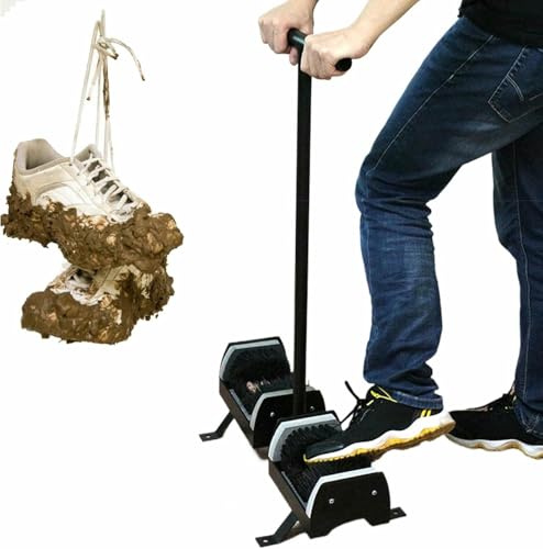 Cepillo rascador de zapatos para eliminar barro al aire libre, herramienta de limpieza para botas de fútbol, calzado de construcción y equipo ecuestre, estación de limpieza de zapatos duradera y
