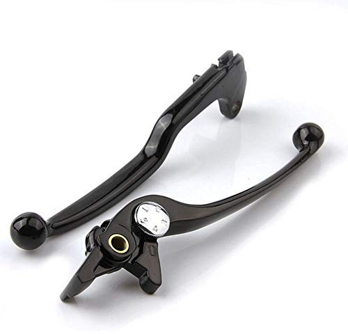 JaneShop Motorrad aluminiumlegierung bremshebel bremskupplungshebel fit für kawasaki zx6r-636 zx6r zx6rr zx9r zx10r zx12r (Schwarz)