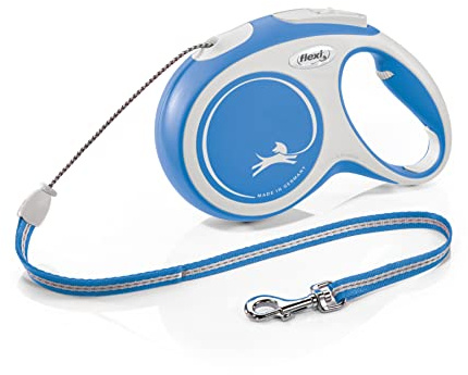 Kerbl Flexi Leine New Comfort, Hundeleine Katzenleine Rollleine, 3-8m 8-20kg, Blau, 4000498043134