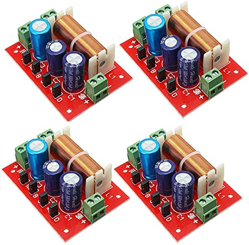 4PCS 400W Adjustable Treble/Bass Frequency Divider Distributor 2-Way Speaker Audio Crossover Filters (4 X)