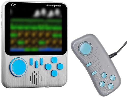 Tiardey Handheld-Konsole, tragbare Spielekonsole mit 666 klassischen Spielen, 3,5-Farbdisplay-Unterstützung für 2 Spieler und Fernseher für Jugendliche (grau)
