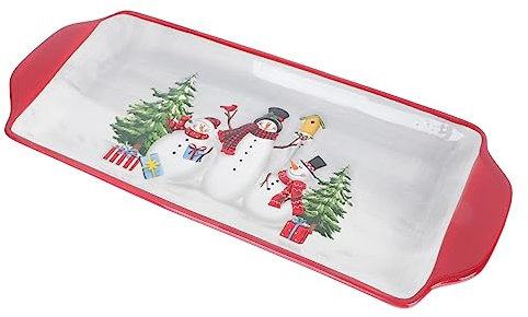 MAGICLULU 1stk Serviettenhalter Weihnachtliche Servierplatte Weihnachtssnackgericht Weihnachten Dessert Platten Frühstück Kekse Frühstück Tablett Keramik Nachtisch Teller