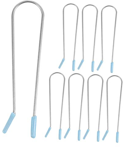 BELLIFFY Pinzas Para Rulos Eléctricos De Acero Inoxidable 304, 8 Piezas, Tamaño 1.9 Cm, Color Azul, Para Uso Profesional y Personal Rizado De Cabello Rodillos Calientes