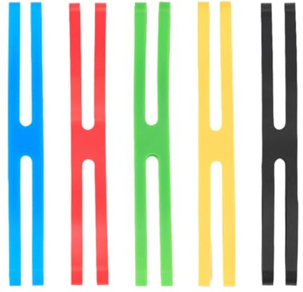Fcnjsao 5 Stück Bunte Bänder Silikon Verpackungsbänder Dehnbare Elastische Bänder Silikon Gummibänder Für Buch Und Taschenverpackung