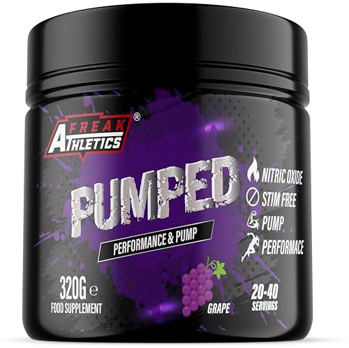 Pump Pre Workout by Freak Athletics - Non Stim Pre Workout Powder Stimulant & Caffeine Free (320g, Grape)
