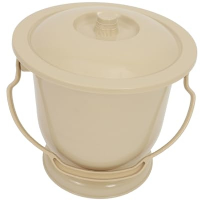 WOFASHPURET Urinario Portátil Unisex con Tapa y Asa, Capacidad Grande, Plástico Resistente, Tamaño Mediano, para Mujeres Embarazadas, Ancianos y Niños, Uso Doméstico Viaje, Orinal Cómodo