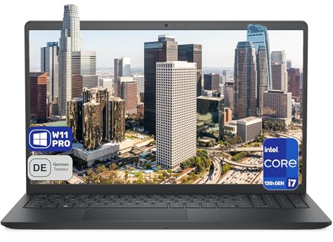 Dell Inspiron 15 3530 Laptop, Intel Core i7-1355U, 32 GB DDR4 RAM, 1 TB PCle SSD, 15.6 FullHD Display, Intel Iris Xe, Wi-Fi 6, QWERTZ Tastatur, Windows 11 Pro, Carbon Black
