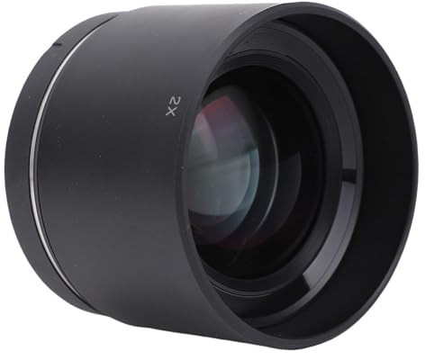 Jectse 2X Teleconvertidor, Lente de Teleobjetivo de Vidrio óptico con Aumento de 2.0X, Lente de Montaje de Aleación de Aluminio, Transmisión de Alta Luz para Lentes de 14-42 Mm
