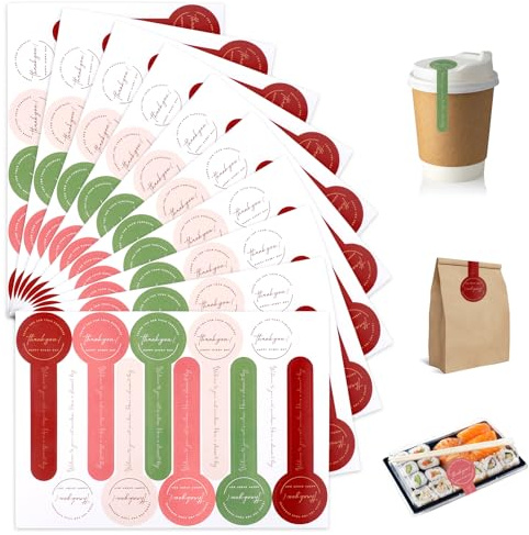 Lot de 400 étiquettes autocollantes colorées faites à la main pour biscuits, gâteaux, chocolat, bonbons, collations, sacs de boulangerie, 9,9 cm