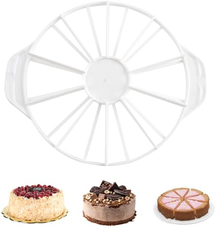 Arroopu Cake Cutter Slicer | Round Reusable Even Cake Cutter | Kitchen Dining Supplies for Weddings Birthdays Picnics Restaurants Home Baking Family Friends