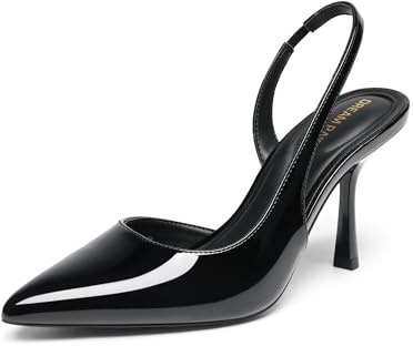 DREAM PAIRS Escarpins Femme Slingback Talon | Élégants Bout Pointu Style D'Orsay, Chaussures Habillées Mode Chic pour Bureau Soirée Confortables