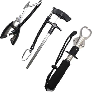 mophrati Entkopplungsgerät Edelstahl Set Haken Picker Angelgerät Zubehör Kontrollwerkzeuge Grip Fish Controller