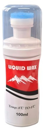 HVRFJXI Ceras de esquí de alto líquido con aplicador universal y snowboard deslizamientos y protecciones de larga duración con aplicador