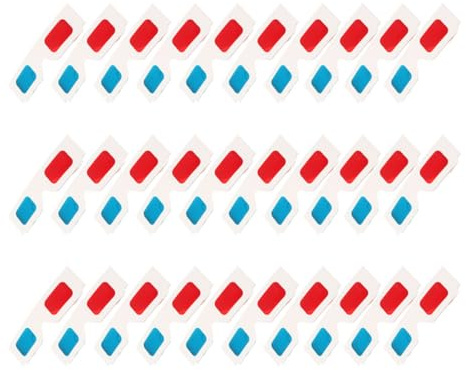 Levemolo 30 Gafas de Papel 3D Desechables de Color Claro para Adultos, Ligeras y Portátiles, Ideales para Películas y Vídeos Lentes Anaglifo Rojas y Azules