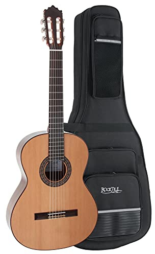 Antonio CALIDA gc202g 4/4 Guitarra de concierto Juego (Massive Mantel de Canadiense Cedro, fondo & lateral de sapele, incluye térmica de fácil maletín) brillante