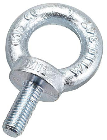 sourcing map 2Stk. Ringschraube M12 x 30mm Außengewinde zum Aufhängen | C15 Kohlenstoffstahl