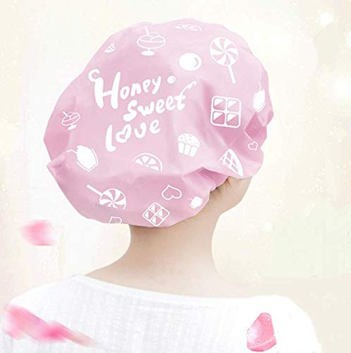 Losuya 4pcs wasserdichte Duschhaube elastische Bad Kappen für Frauen Dusche Spa Salon