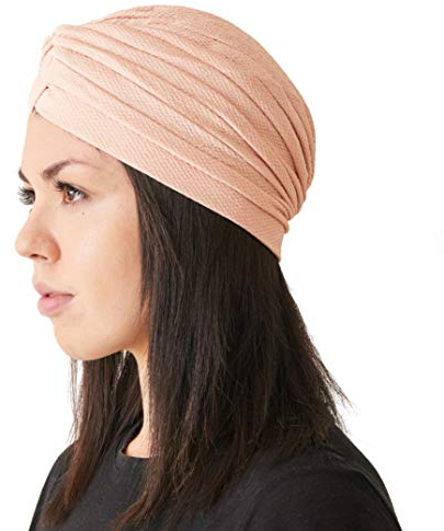 CHARM Krepp Twist Turban Unisex Boho Kopftuch | Arabische Kopfbedeckung, Verkleidung, Sikh, für Scheich Kostüm, Festival Mode Damen