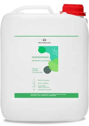 DD Composite - ISOPROPANOL 99,8% 5Liter Reinigungsmittel Lösemittel Entfetter Fleckenentferner Reiniger 3D-Druck Kleberestentferner