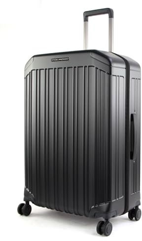 Piquadro – PQ-Light Medium Trolley, 4 Räder, 69 cm – Leichtes Polycarbonat – Schwarz