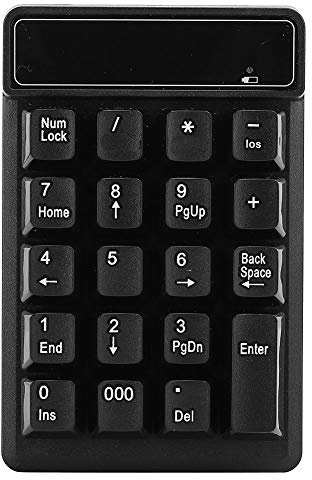 Goshyda Tastierino Numerico Bluetooth, Tastierino Numerico Wireless a 19 Tasti Tastierino Numerico Portatile Bluetooth con Connessione Wireless da 10 M, per Desktop Portatile
