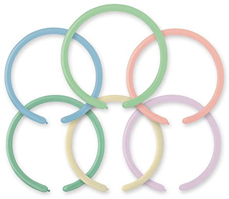 Sobres 100 globos moldeables de látex natural Premium Quality D4 (Ø 5 cm/2 pulgadas), colores surtidos