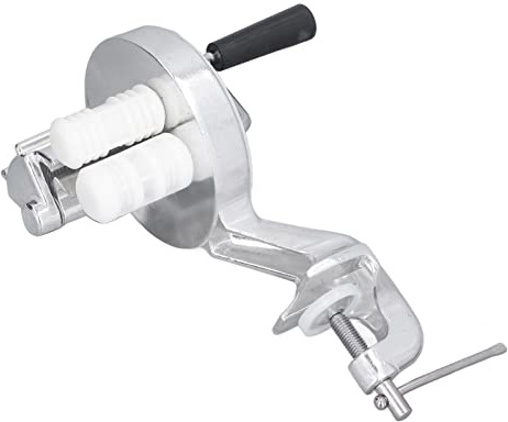 Hoopoocolor Pasta Maker, Manual Pasta Press, Stainless Steel Hand Crank Pasta Press with Washable Rollers, Ideal for Pasta, Baked Pasta