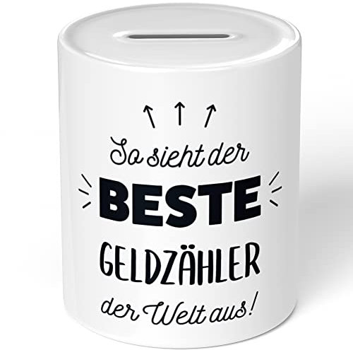 JUNIWORDS Spardose Sparbüchse, So Sieht der Beste Geldzähler der Welt aus! (5853802)