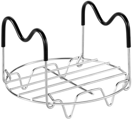 Steamer Rack Trivet with Handles for Instant Pot Pressure Cooker Accessories (Handle with silicone, For 3qt)