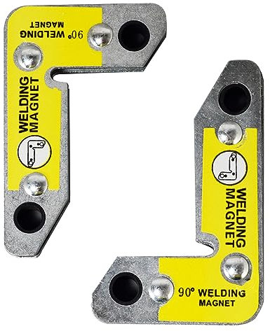 RIVERWELD Magnetic Corner Squares Strong Powerful Welding Accessories Magnet 90° Right Angle Setting Support Fixture Tool Max Pull Force 25 lbs Pack of 2