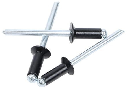 30/50 Stück schwarze Blindnieten aus Aluminium mit Senkkopf, Standardtyp 2,4 mm, 3,0 mm, 3,2 mm, 4,0 mm-4,0 x 7 mm, 30 Stück