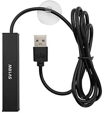DONGKER Riscaldatore Acquario Mini,DC 5V/2A 10W USB Riscaldamento Acquari Termostato per Pesce e Tartarughe Serbatoio da 2-5 Litri (Spina Non Inclusa)