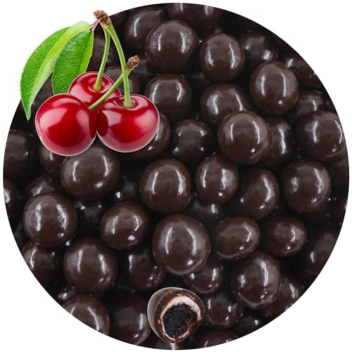 EinsSein 0,8kg Cerezas con chocolate | Cerezas ácidas confitadas con chocolate negro | Altervativo para cerezas ácidas liofilizadas con chocolate negro y mega deliciosas | Cerezas de chocolate Frutas