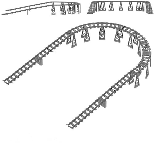 YLtremker Technik Zug Bahngleis Baustein, City Power Functions Kit Gleisverbiegung Schienen Zubehör Klemmbausteine (Typ B)