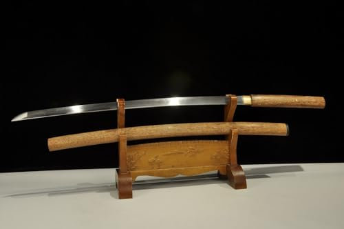 TEERMA 40 Zoll China Handmade Handschmieden Katana Schwert aus Hohem Mangan Stahl scharfes und echtes Katana China Schwert DS027