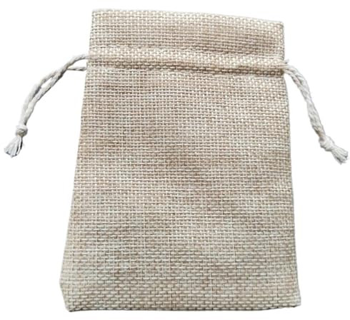 Geschenkbeutel Mit Kordelzug 10-200 Stück Vintage Naturleinenbeutel Hessische Jute-Schmuckverpackungsbeutel Weihnachten Geburtstag Party Kordelzugbeutel Geschenkbeutel (Color : 13x18cm, Size : 200pc