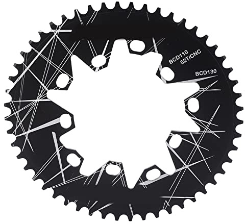 ANKROYU 52T Ovales Disc Kettenblatt, Aluminiumlegierung Ersatz-Ovales Fahrradkettenblatt, Professionelles Fahrrad Kettenblatt für Rennräder Mountainbikes Klapprad