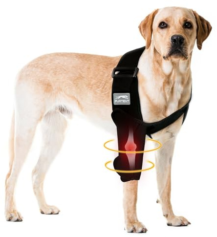 Furtent Individuelle Hunde-Ellenbogenbandage, Haustier-Genesungsanzug, Kegelhalsband, Alternative für Hunde, Ellenbogendysplasie, Schulterluxation – bietet Ellenbogenunterstützung, verhindert Lecken
