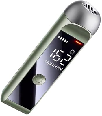 Etilometro portatile per alcol, etilometro per alcol | Rilevatore di alcol nel respiro - Analizzatore 'alito con display a LED, tester per alcol di precisione di livello professionale, strumento per t