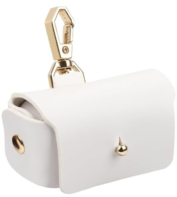 Sarini Ehering-Aufbewahrungstasche, Lederhalfter, Ehering-Tasche, Haustier-Hund, Ehering-Box, Weiß