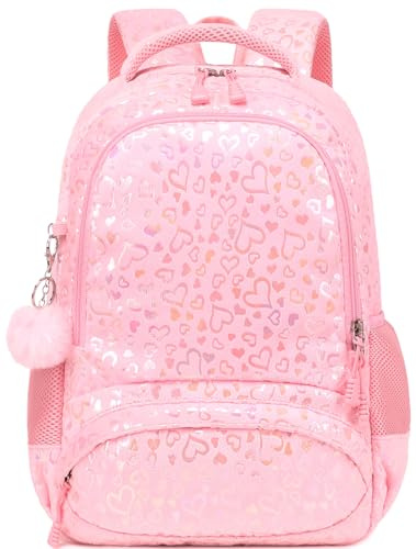 Jumpopack Skolryggsäck flicka barnryggsäckar skolryggsäck grundryggsäckar för flickor, Rosa, L