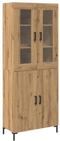 ULUYYUC Madia Cucina Mobiletto Cucina Salvaspazio Mobiletto da Esterno Credenza Moderna - Sideboard con Mobile a Muro in Rovere Artigianale per Ingresso Ufficio Corridoio Soggiorno