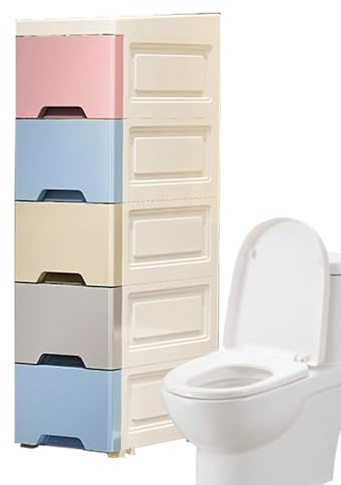 Gabinetes de baño de pie, gabinete Organizador de Cocina Estrecho con Ruedas, estantes organizadores Verticales de Gran Capacidad para baño, Hotel, Sala de Estar, Alquiler