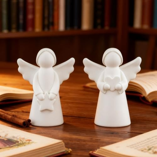 Silikonformen Gießformen Weihnachten Engel, 2 Stück 3D Silikonform Weihnachten Engel Gips zum Gießen Gießformen Silikon Weihnachten Gießform Engel Gipsformen zum Gießen Gießform Weihnachten (A)