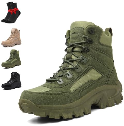 Stövlar - Ortopediskt stöd for män Halkfritt vattentätt dragkedja på sidan, Halkskydd for män(Green,42 EU)
