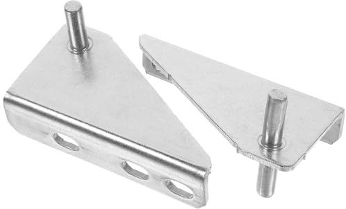 LABRIMP 2Pcs Refrigerator Door Hinges Stainless Steel with Noise-Reducing Rubber Caps, Easy Installation for Kitchen Freezer and Commercial Use
