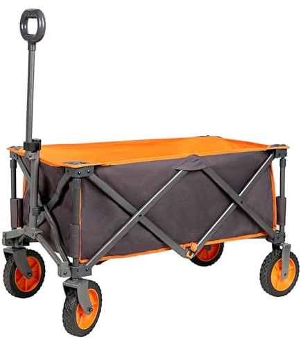 PORTALBollerwagen faltbar Handwagen Klappwagen Transportwagen tragbar Strandwagen Gartenwagen Faltwagen belastbar bis 100kg für Camping Garten Einkauf