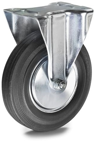 Proroll | Ruota in gomma piena | Ø x larghezza ruota 100 x 30 mm | rotella a supporto fisso