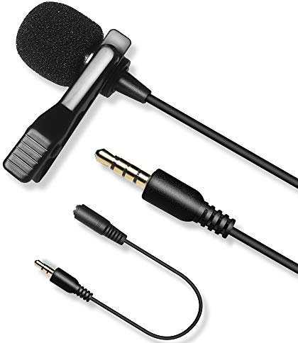 Nicama LVM7 Microfono Lavalier per Gopro Hero 11 10 9 Insta 360 Smartphone Tablet PC, Fotocamera Sony Nikon Canon EOS Videocamere